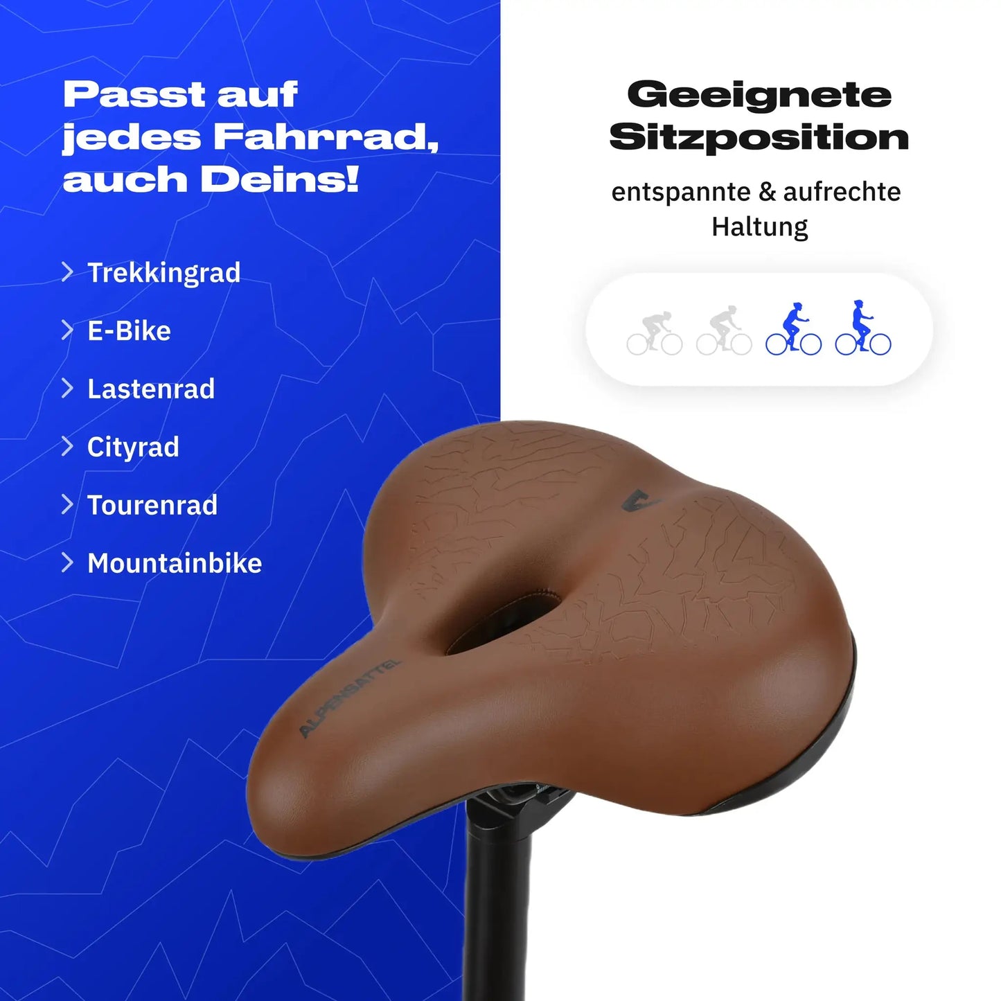 Alpensattel 3.0 Komfort+ Braun